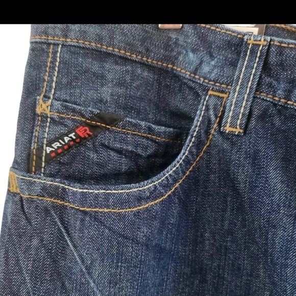 Ariat Work M4 Relaxed Boot Cut FR Flame Resistant Jeans Pants Mens Size 46 34 - Picture 3 of 10